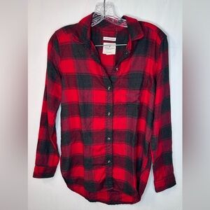 American Eagle Outfitters Boyfriend Fit Plaid Ahh-mazingly Soft Flannel Shirt XS
